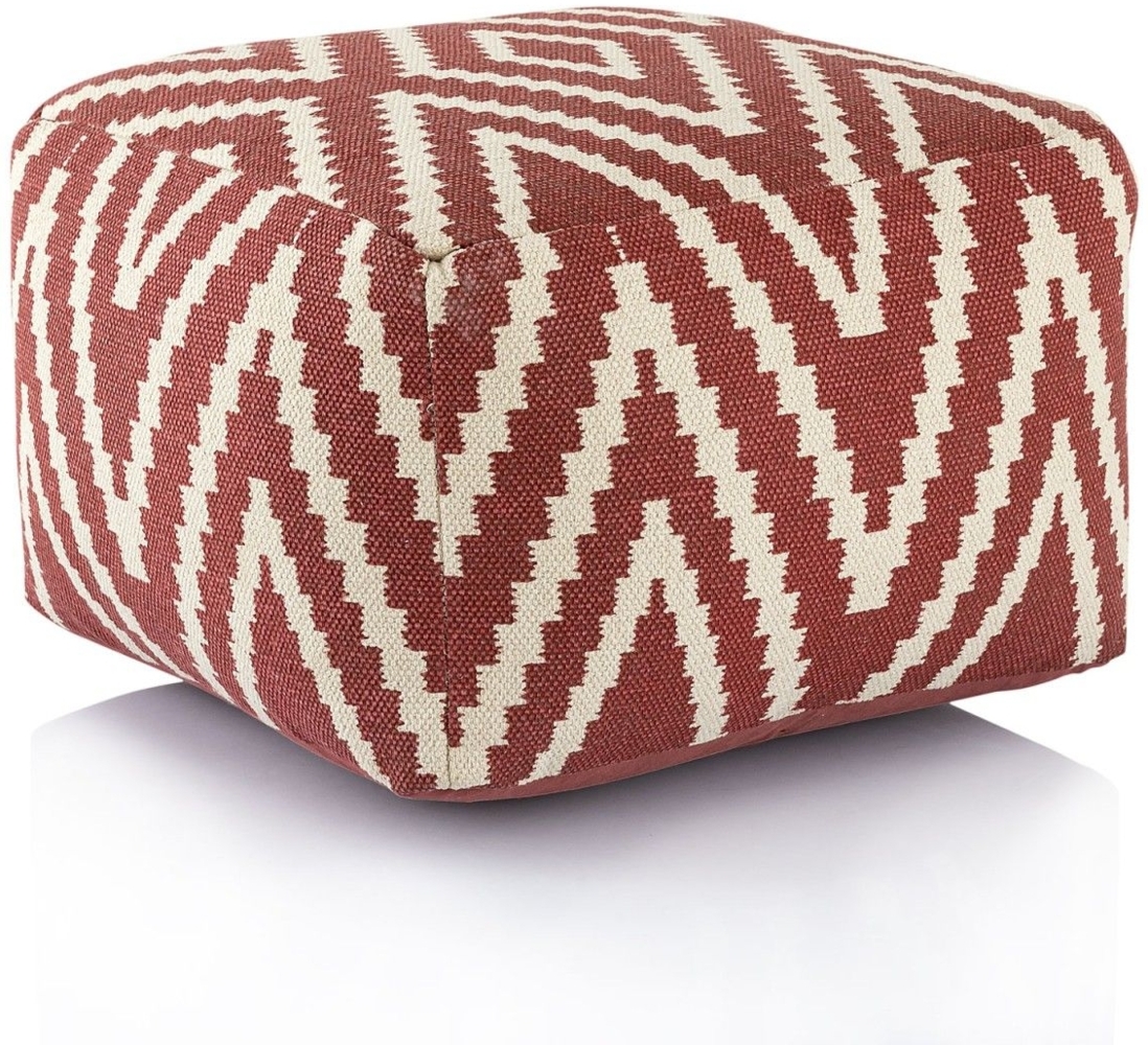 Sitzwürfel Fußhocker Sitzhocker 50x35x50cm Pouf Kelim Bodenkissen Peru schwar... Bild 1