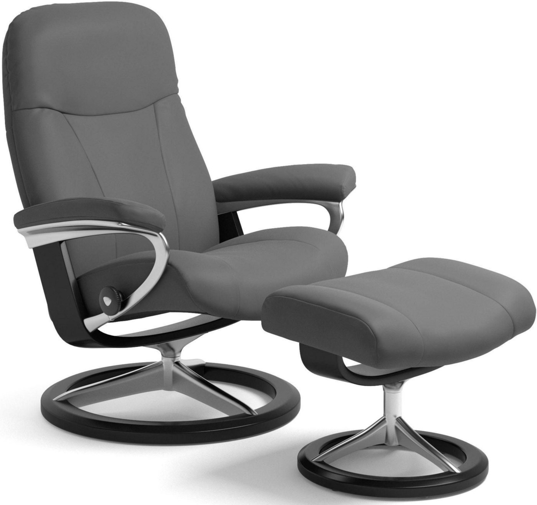 Stressless® Relaxsessel Garda (Set, Relaxsessel mit Hocker), mit Hocker, mit Signature Base, Größe M, Gestell Schwarz Bild 1