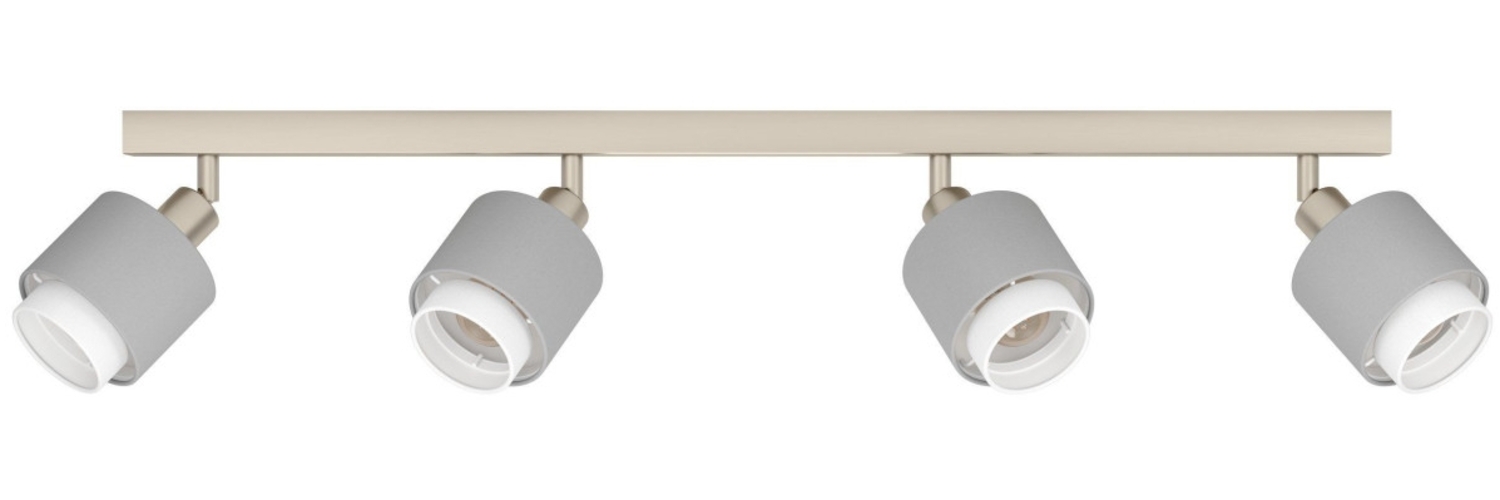 Eglo 4er Spot Bellizzi nickel matt grau 75 x 18,5 cm E14 Bild 1