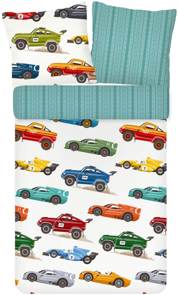 ESPiCO Bettwäsche Trendy Bedding Rennauto Renforcé 135 x 200 + 80 x 80 cm Bild 1