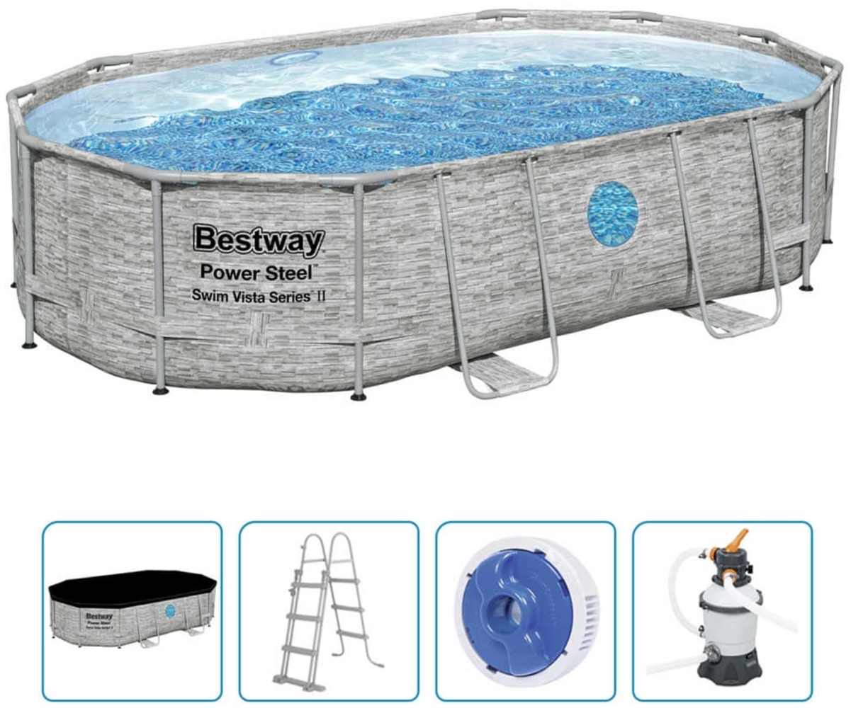 Bestway Power Steel Swimmingpool Set 488x305x107 cm 3202677 Bild 1