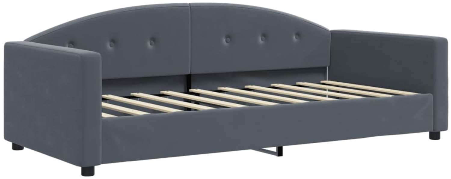 vidaXL Tagesbett Dunkelgrau 90x190 cm Samt 354150 Bild 1