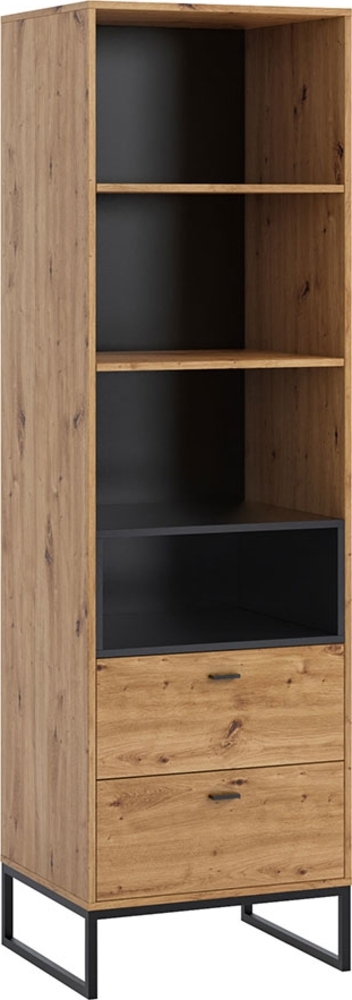 Regal Olier R60 OL04, Farbe: Artisan Eiche / Artisan Eiche + Schwarz Matt Bild 1