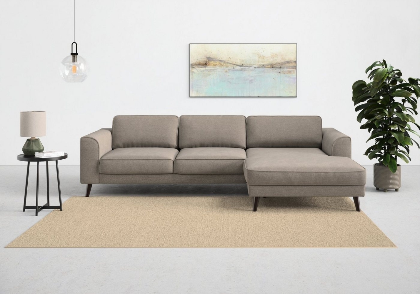 TRENDMANUFAKTUR Ecksofa Lumber Jack, elegantes Designsofa, zeitlos modern, hoher Sitzkomfort, wahlweise mit Bettfunktion u. Bettkasten, L-Form Bild 1