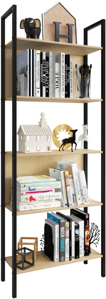 VCM Standregal Flakos 920029 Honig-Eiche H. 165 x B. 62 x T. 24 cm Bild 1