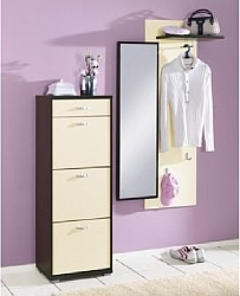 Garderoben-Set, Garderobe, Schuhschrank wenge-vanille Bild 1