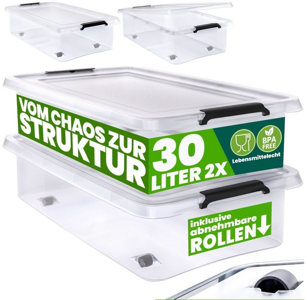 Aufbewahrungsbox, 30 Liter, 2er-Set Bild 1