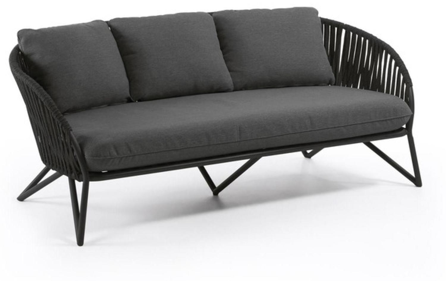 Nosh Branzie 3-Sitzer-Sofa aus schwarzem Seil 180 cm Bild 1