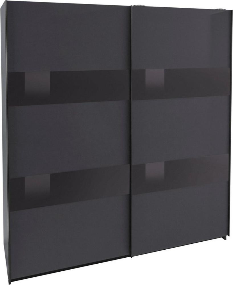 Schwebetürenschrank ALTONA 2-trg. graphit Glas grey 180 cm Bild 1