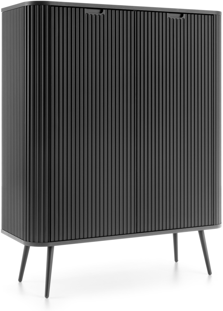 AX LIVING Highboard Schrank Salvia K103 103 cm breit Modern in Schwarz Bild 1