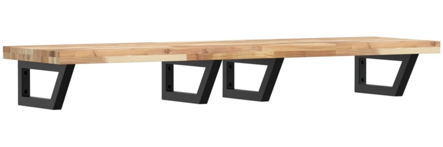 vidaXL Waschbeckenregal Wandmontage Stahl und Akazienholz 3302711 Bild 1