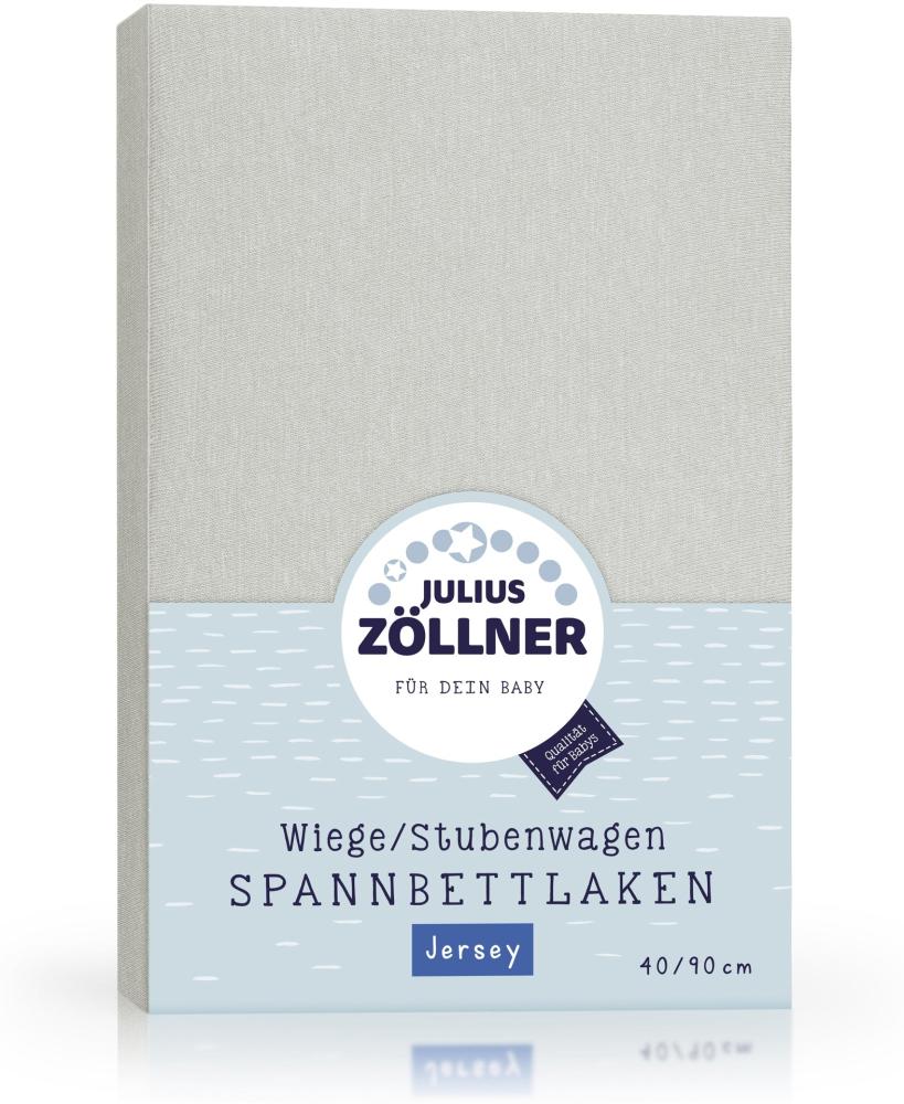 Jersey Spannbettlaken für Wiegen & Stubenwagenmatratzen 90x 40 cm, hellgrau Bild 1