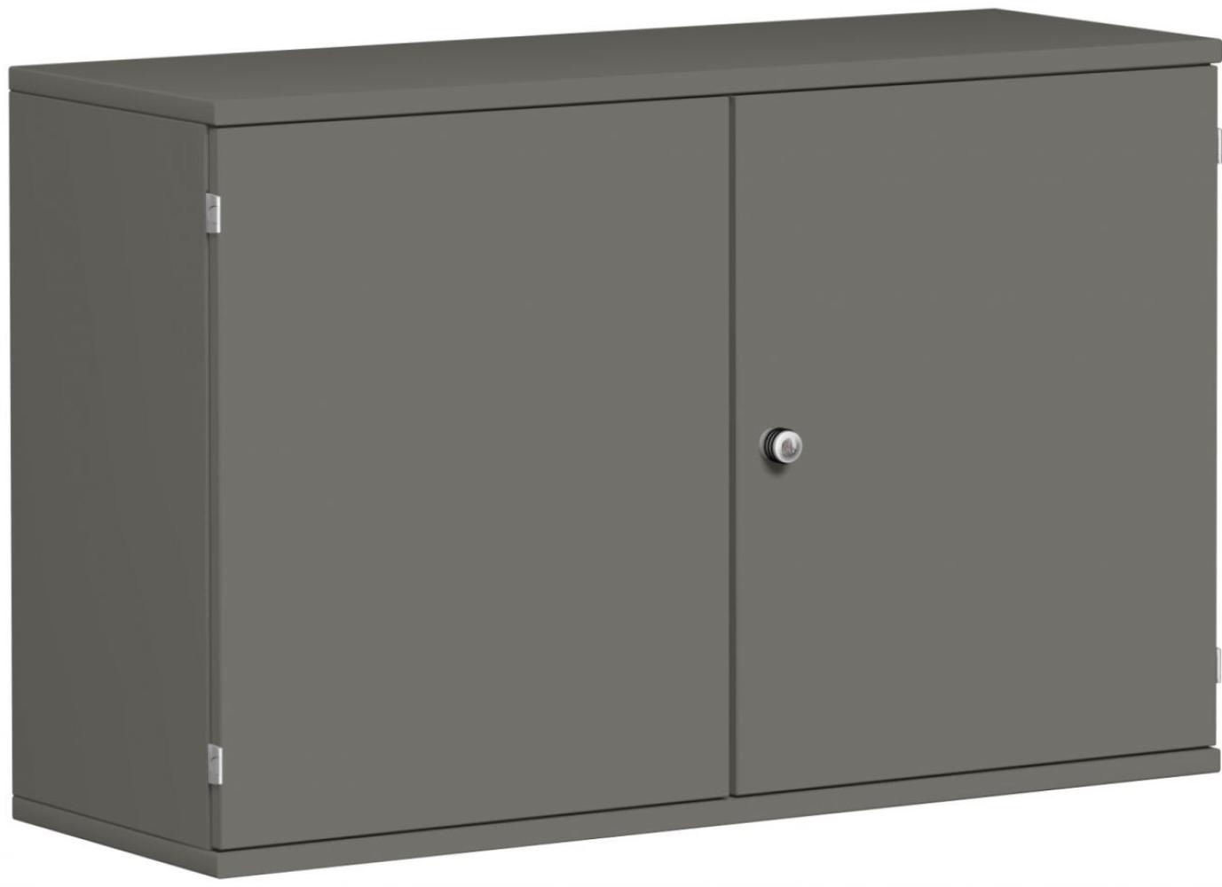 Flügeltürenschrank, 120x42x77cm, Graphit Bild 1