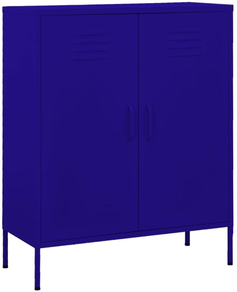 vidaXL Lagerschrank Marineblau 80x35x101,5 cm Stahl [336163] Bild 1