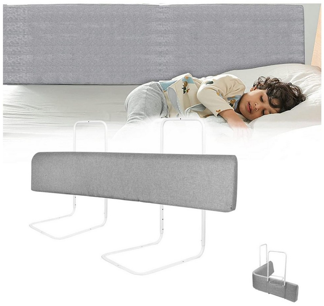 Refined Living Bettnestchen Bettgitter Rausfallschutz Bettschutzgitter Kinderbettgitter Babybett, (für Kinderbett Schaumstroff Bettgitter mit Rutschfeste 150cm, 1-tlg), Bettkantenschutz Schutzgitter Form Einstellbar Höhenverstellbar Bild 1