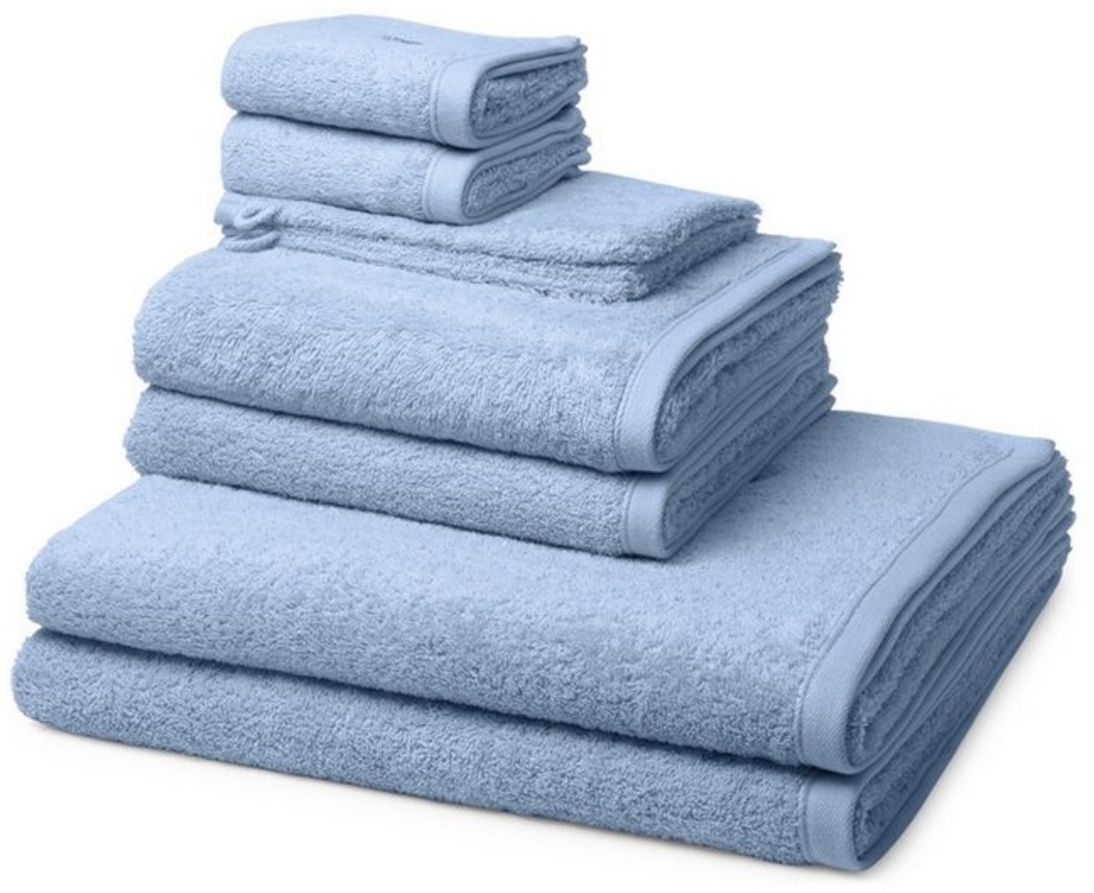 Ross Vita 8 tlg. Frottier-Set - 2 X Handtuch (50 X 100cm), 2 X Duschtuch (70 X 140cm), 2 X Gästetuch (30 X 50cm), 2 X Waschhandschuh (16 X 22cm) - 520 g/m2 - Himmelblau Bild 1
