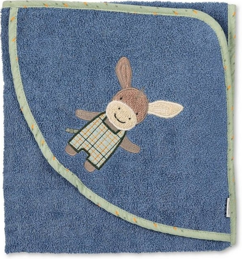 Sterntaler® Badetücher Kapuzenbadetuch 100 x 100 cm Emmilius, 100 % Baumwolle (1-St), Handtuch zum Baden - Badetuch 100x100 Esel Emmily in Dunkelrot - Kuscheliges Kapuzenhandtuch aus Frottee in Hellrot mit Stickmotiv Esel - Handtuch Kinder mit applizie... Bild 1