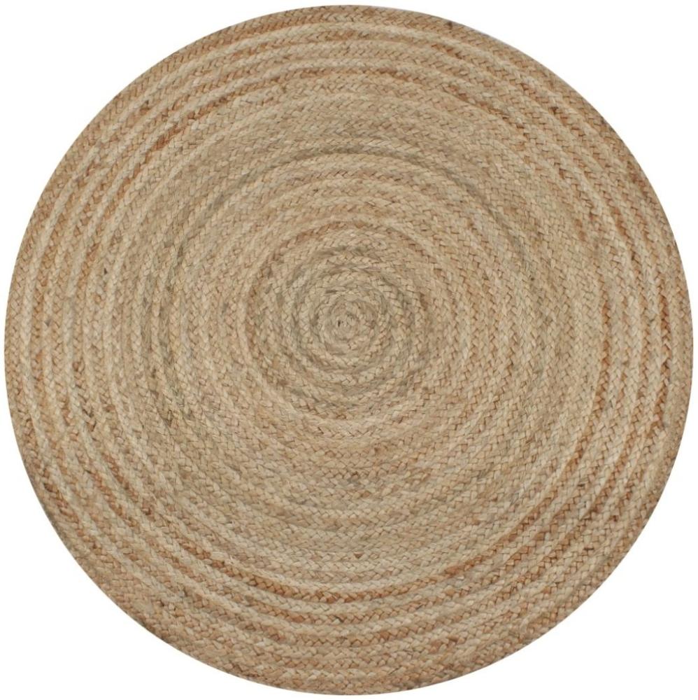 vidaXL Teppich Jute Geflochten 150 cm Rund Bild 1