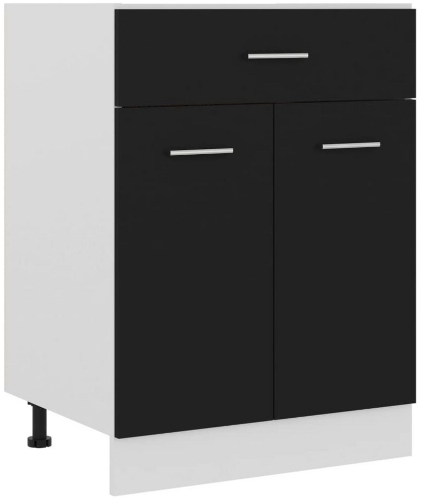 DOTMALL Auszugsunterschrank Schubunterschrank Lyon Schwarz 60 x 46 x 81,5 cm Holzwerkstoff Bild 1