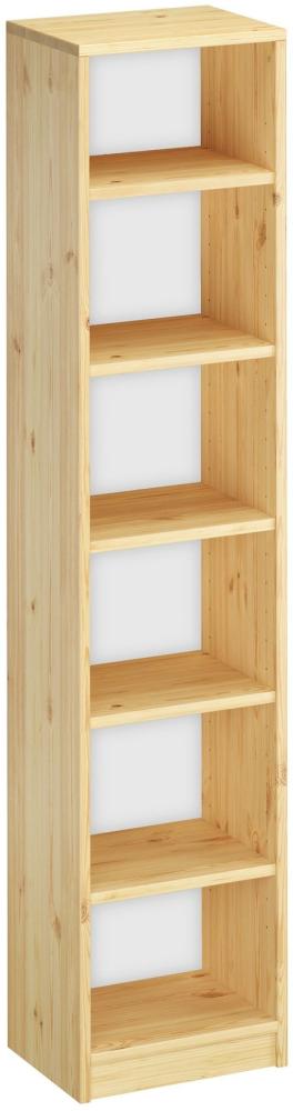 Erst-Holz Bücherregal Massivholz Kieferregal klar lackiert, Höhe 180 cm Bild 1