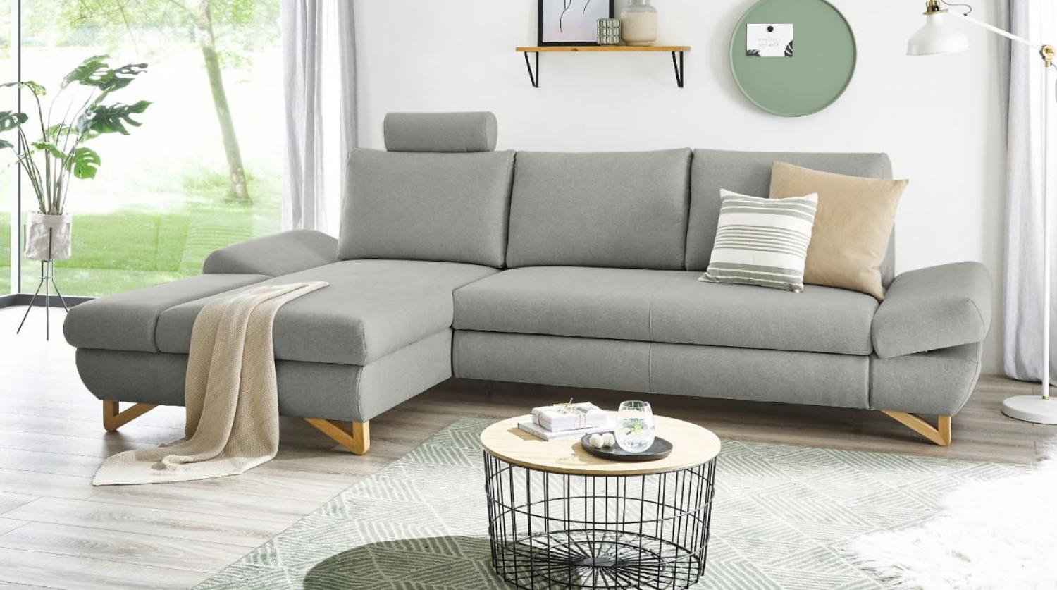 Ecksofa Skalm in grau 284 cm Bild 1