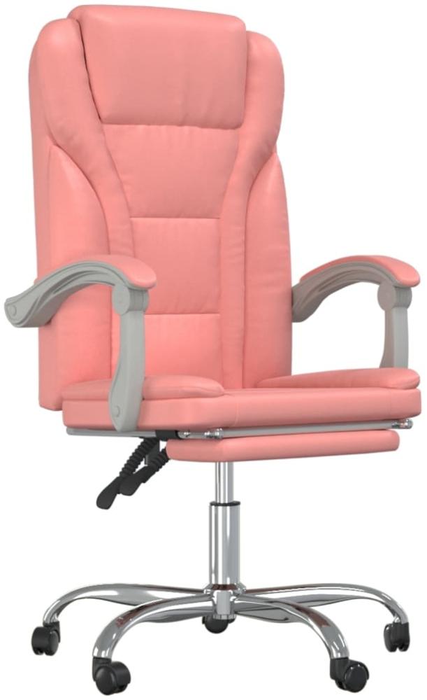vidaXL Bürostuhl mit Liegefunktion Rosa Kunstleder [349701] Bild 1