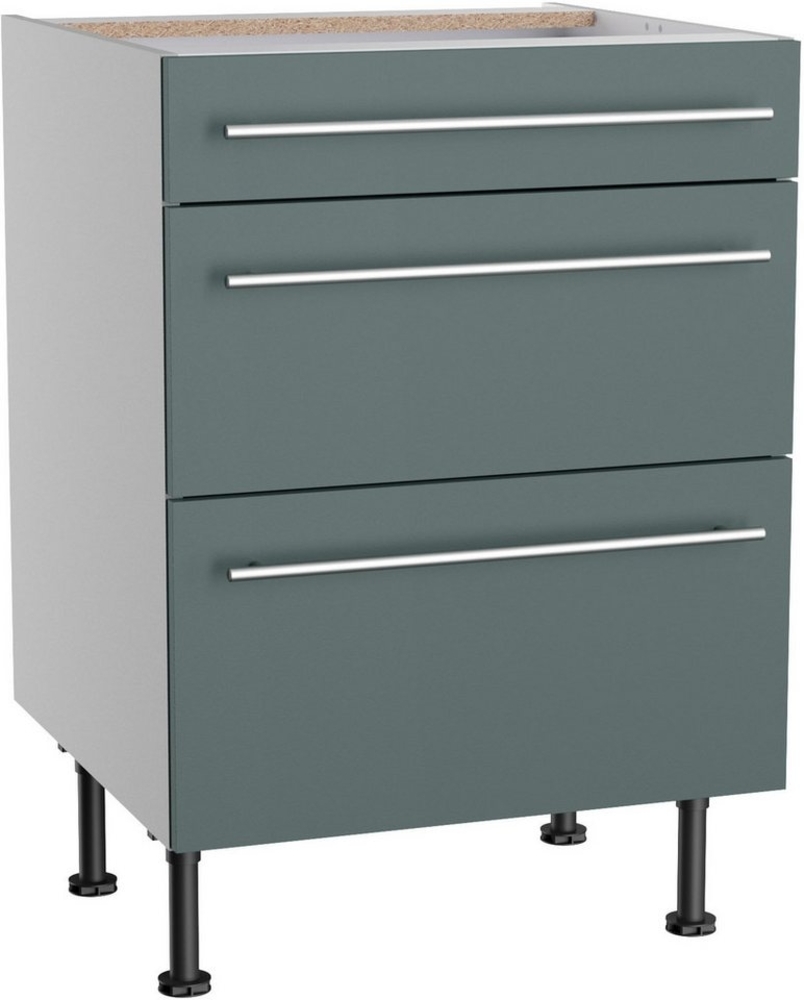 KOCHSTATION Unterschrank KS-Bern2 Breite 60 cm, 1 Schubkasten, 2 Auszüge Bild 1