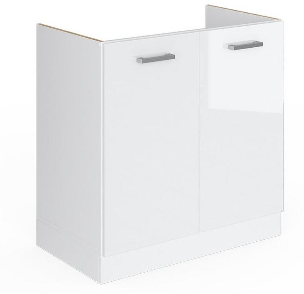 Vicco Küchenschrank R-Line Küchenzeile Hängeschrank Unterschrank Küchenschränke Küchenunterschrank Arbeitsplatte (weiß ohne Arbeitsplatte, Spülenunterschrank 80 cm) Bild 1