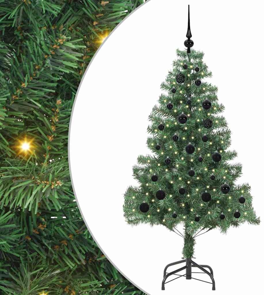 vidaXL Weihnachtsbaum mit 150 LEDs mit Ständer Grün 150 cm PVC 3396368 Bild 1
