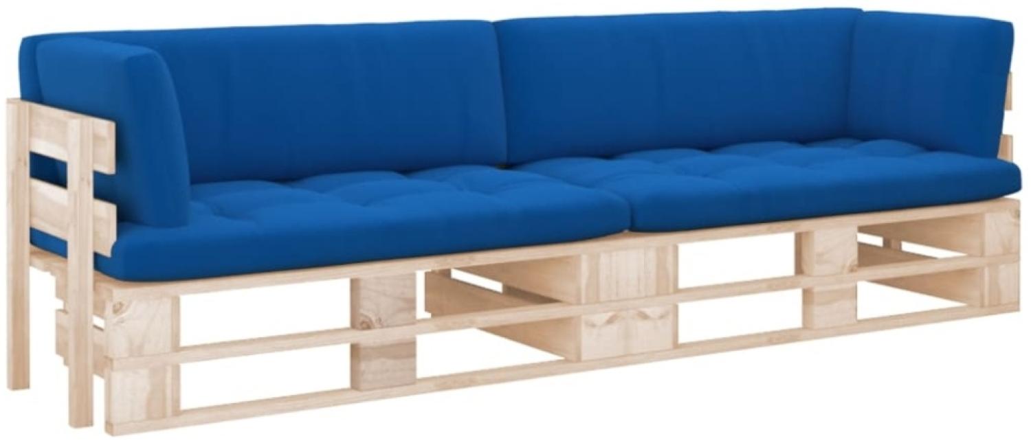 vidaXL 2-Sitzer-Palettensofa mit Kissen Imprägniertes Kiefernholz 3066682 Bild 1