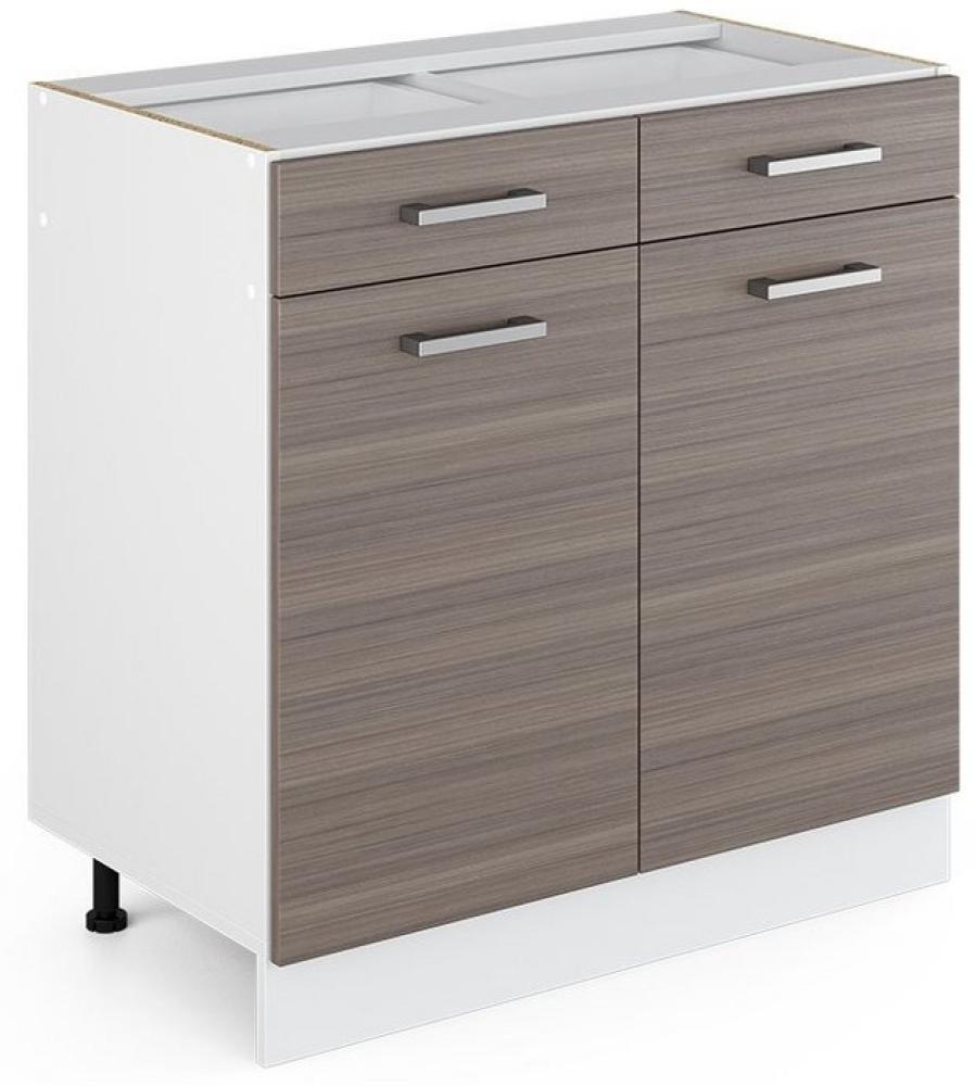 Vicco Küchenschrank R-Line Hängeschrank Unterschrank Küchenzeile Küchenunterschrank Arbeitsplatte, Möbel verfügbar in anthrazit und weiß (edelgrau ohne Arbeitsplatte, Schubunterschrank 80 cm) Bild 1