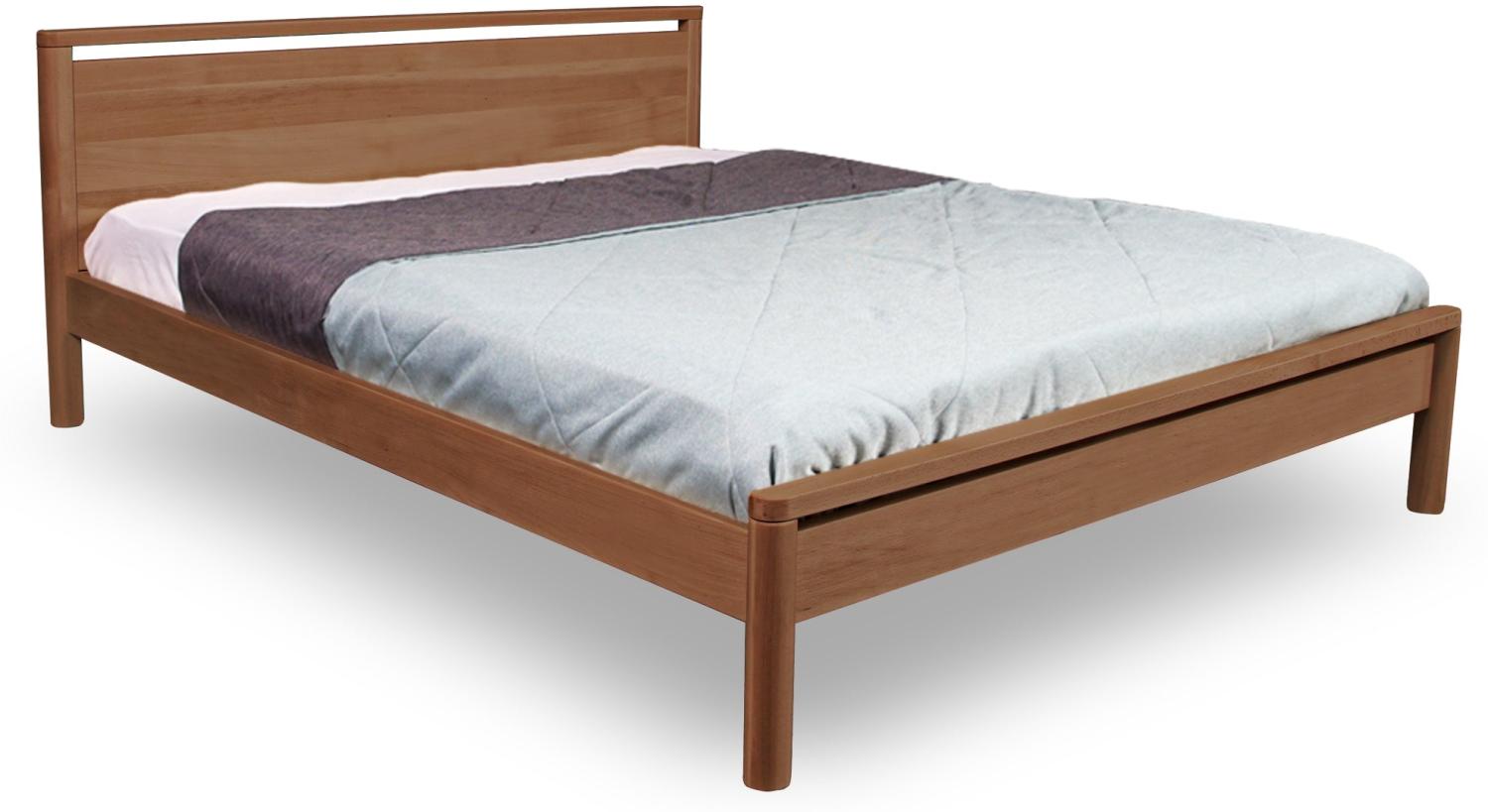 Marior HOME ''DROP' HARD' Doppelbett, 160x200, Buchenholz, Karamell Bild 1