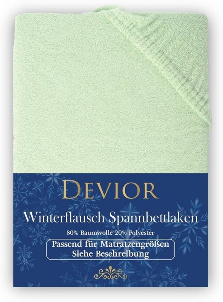 Devior Spannbettlaken Spannbetttuch Bettlaken Winter Flausch Warm Leintuch 80% Baumwolle, Fleece, Gummizug: Rundumgummizug, Matratzen Bezug bis 22cm Matratzenhöhe Kuschelig Flauschig Bild 1