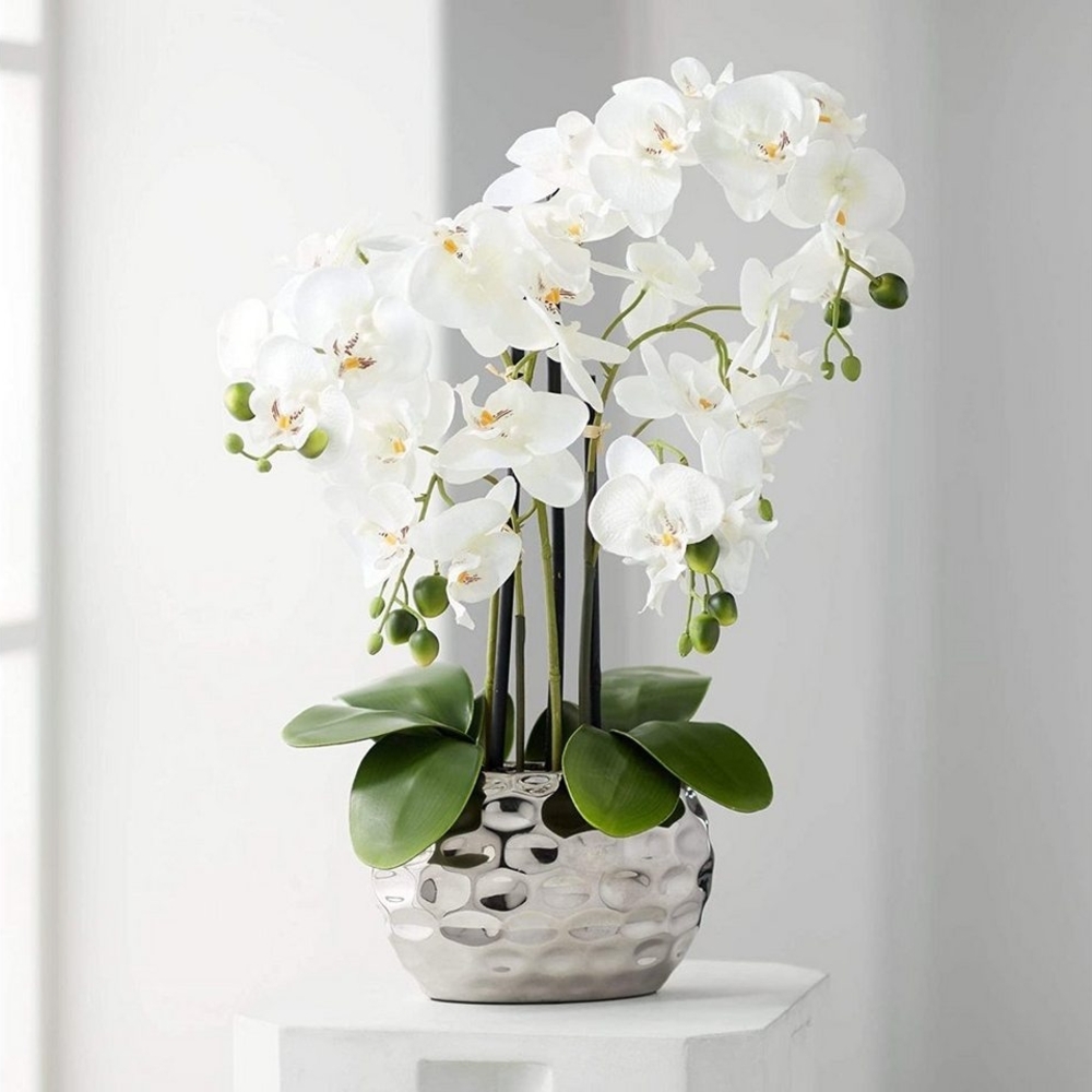 Kunstorchidee Kunstpflanze Orchidee Orchidee, Creativ green, Höhe 55.00 cm, im Keramiktopf Bild 1