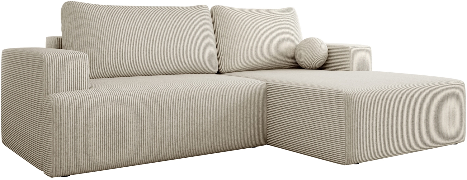Ecksofa Mivo Cord (Farbe: Poso 100, Seite: Rechts) Bild 1