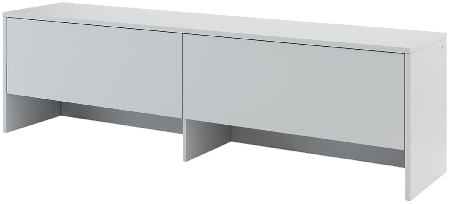 MEBLINI Hängeschrank für Horizontal Schrankbett Bed Concept - Wandschrank mit Ablagen, Fächern und Teleskopen - Wandregal - BC-09 für 140x200 Horizontal - Grau Matt Bild 1