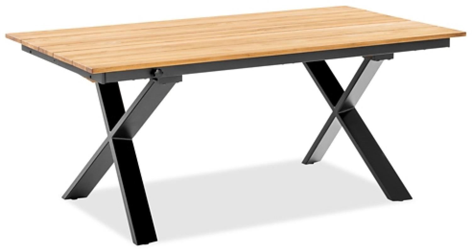 Strato Ausziehtisch braun Teak Massivholz Bild 1