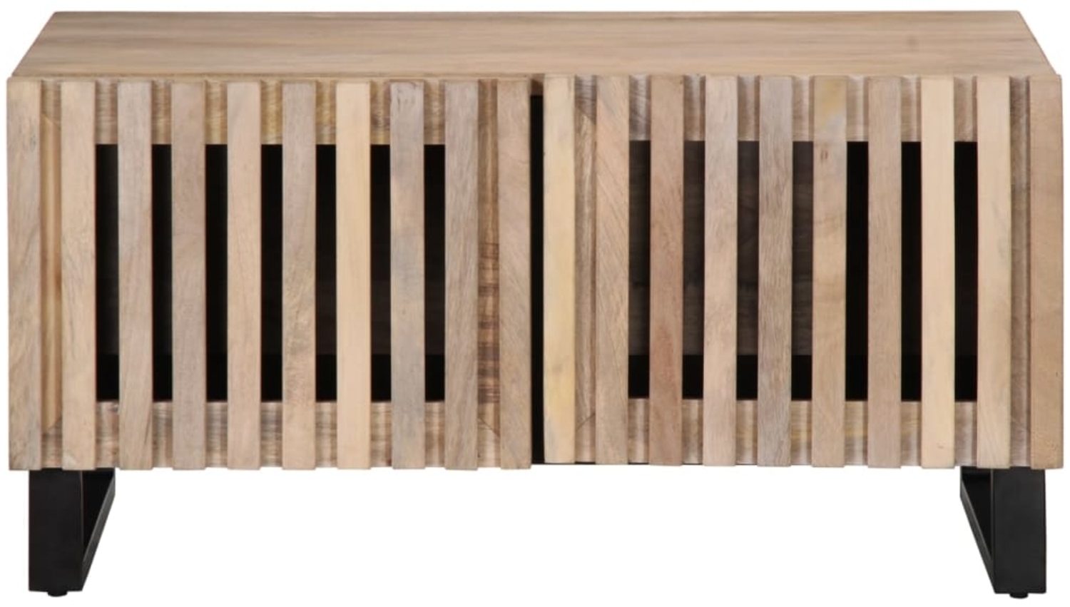 vidaXL Couchtisch Weiß 80x51x40 cm Massivholz Mango 377464 Bild 1