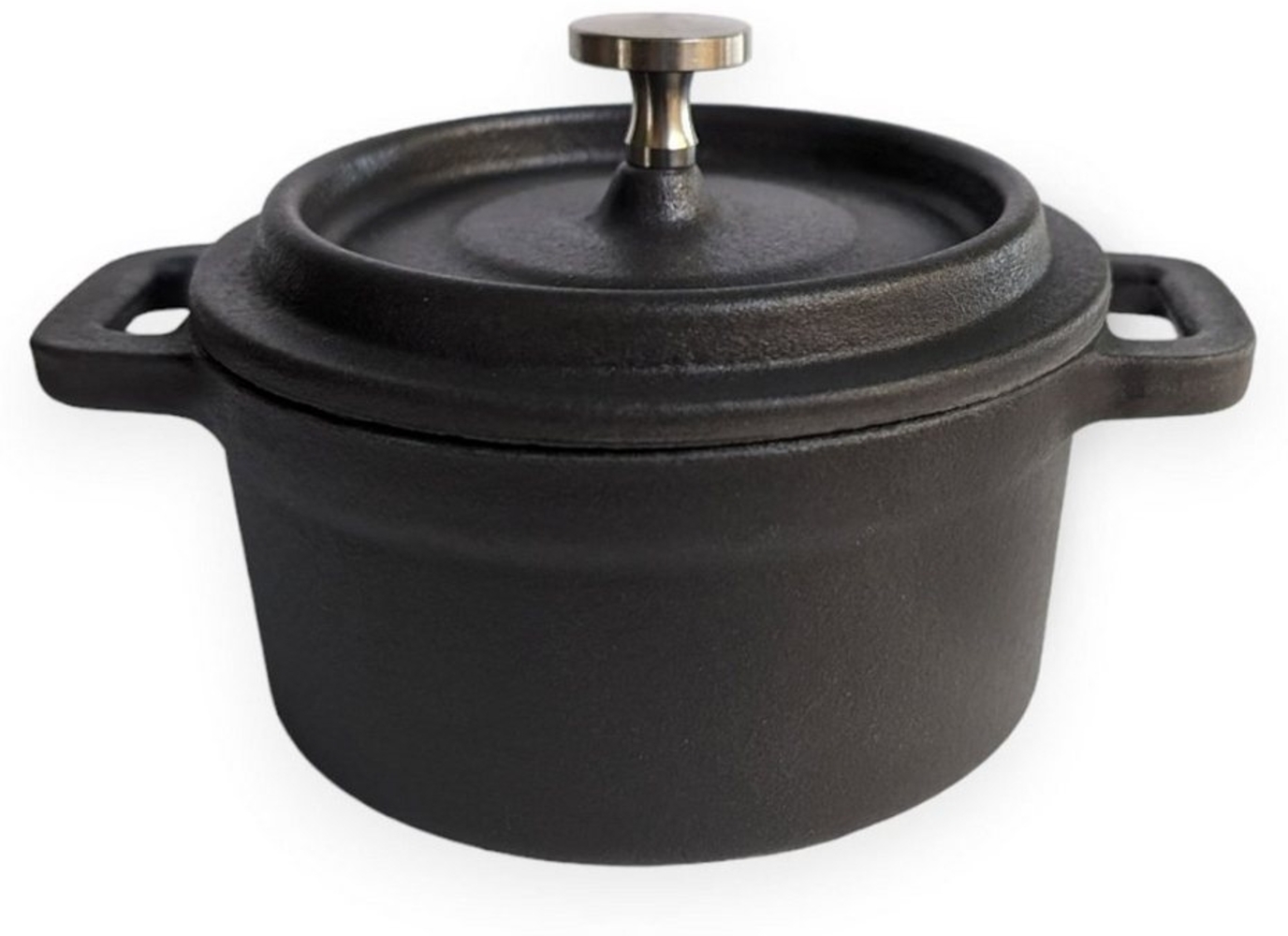 osoltus Mini Cocotte Bratentopf klein - Gusseisen ofenfest 10cm dunkelgrau Bild 1