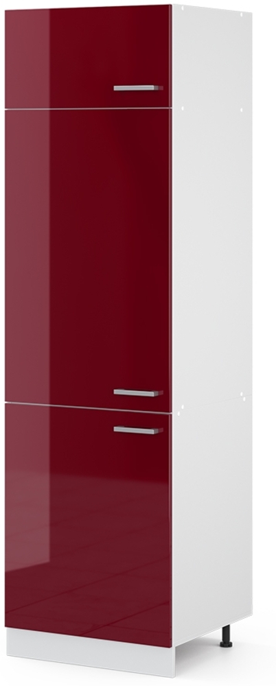 Hochschrank R-Line Bordeaux Hochglanz 60 cm mit Türen Vicco Bild 1