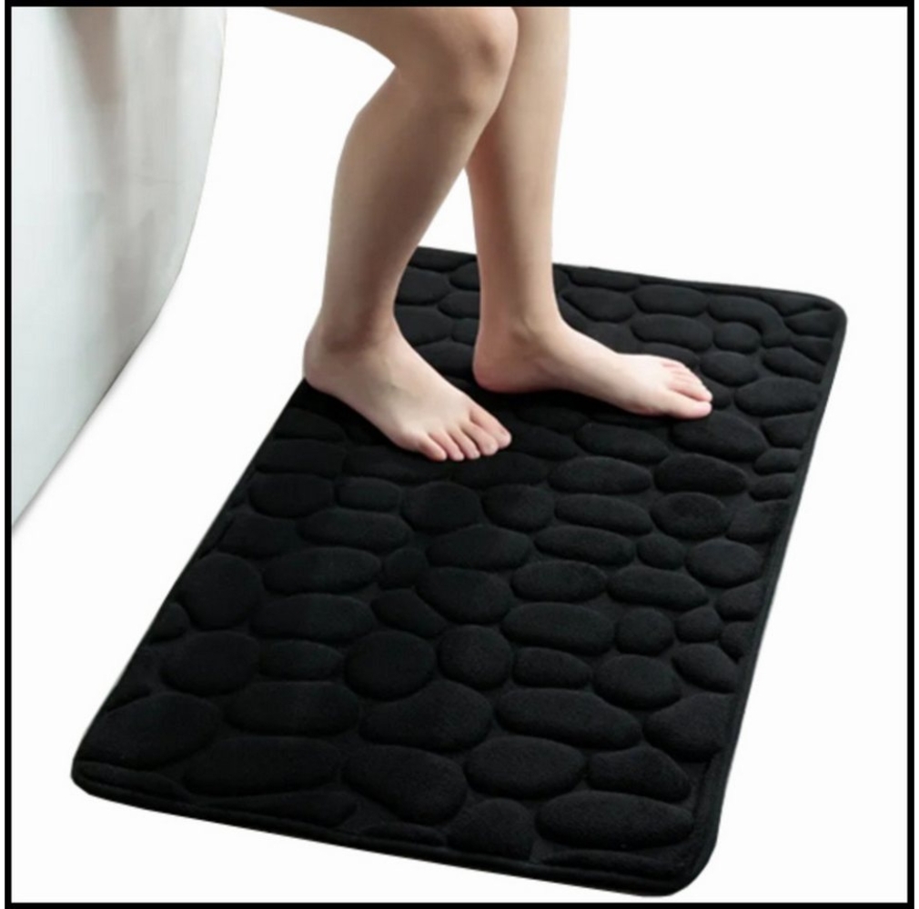 LIVINA HOME Badematte Badteppich rutschfeste Badematten, Memory Foam, Schaum Badteppich, Memory Schaum, rutschhemmend beschichtet, Steinoptik, trockene und schimmelresistente Badedecke, schnell trocknend, wasserabsorbierend, weich, Memory Foam, Schaum-... Bild 1