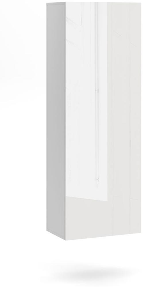 Hängeschrank Vivo Wandschrank 40x30x140cm weiß Hochglanz Bild 1