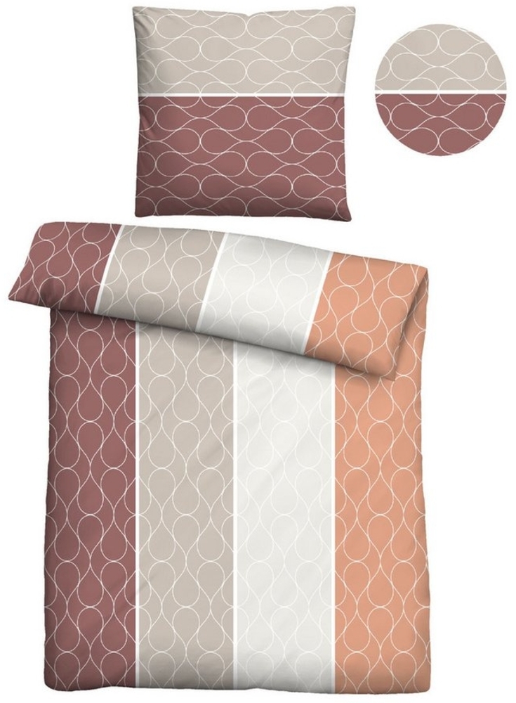 Traumhaft schlafen - Castell - Markenbettwäsche Polycotton Biber 0351108 TROPFEN, burgund, 1x 135x200 cm + 1x 80x80 cm Bild 1