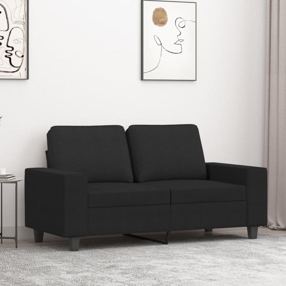 vidaXL 2-Sitzer-Sofa Schwarz 120 cm Stoff 359387 Bild 1