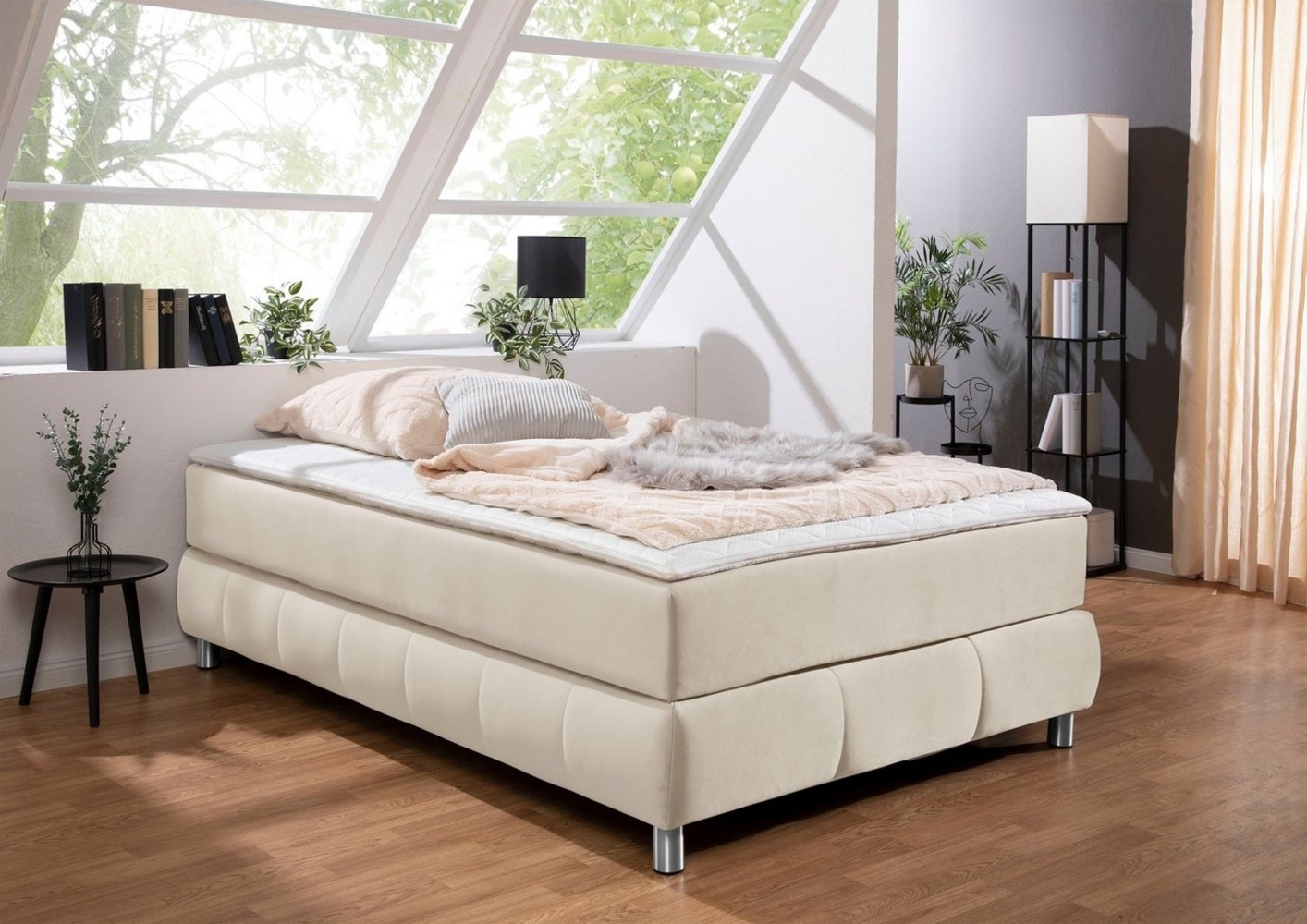 andas Boxspringbett Salo, Ohne Kopfteil, inkl. Topper, auch in Überlänge 220 cm Bild 1