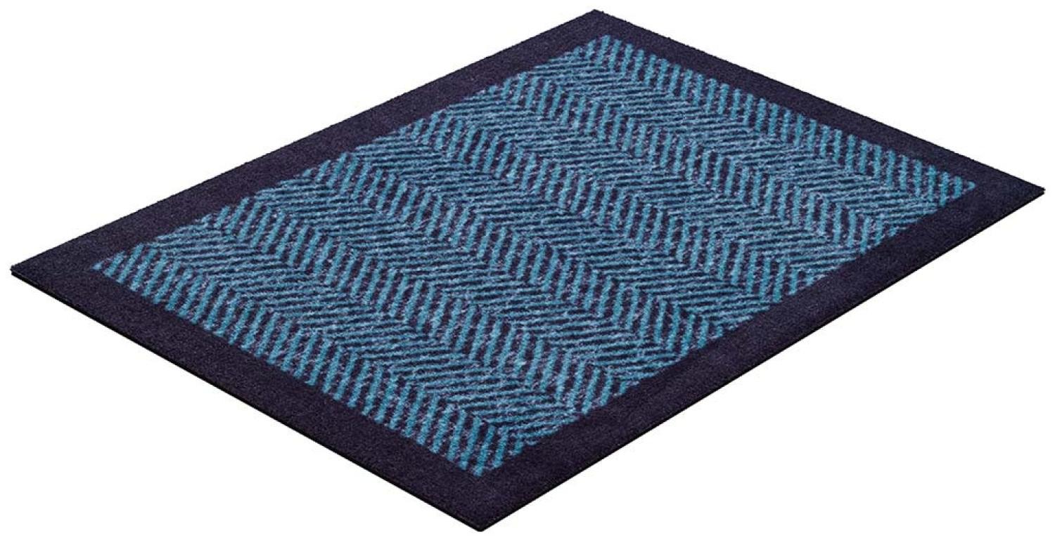 GRUND HERRINGBONE Badematte 50x70 cm Blau Bild 1