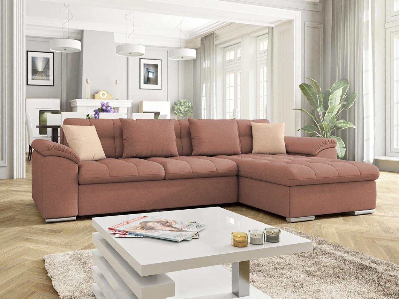 Ecksofa Diana, Seite: Rechts, Farbe: Uttario Velvet 2955 + Uttario Velvet 2955 + Uttario Velvet 2956 Bild 1