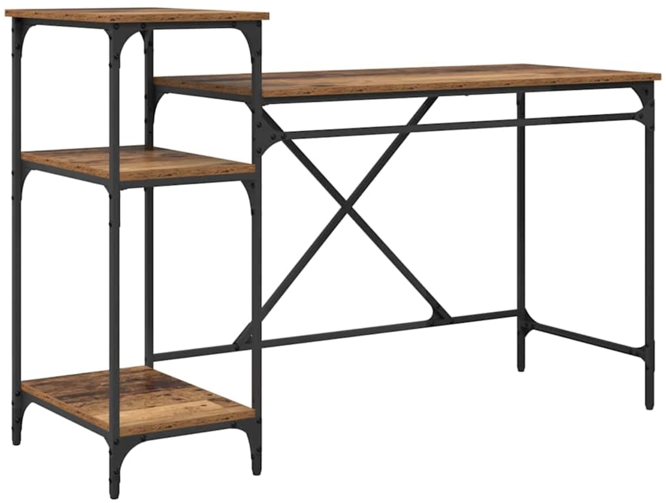 vidaXL Schreibtisch Altholz 135 x 50 x 90 cm Holzwerkstoff 881282 Bild 1