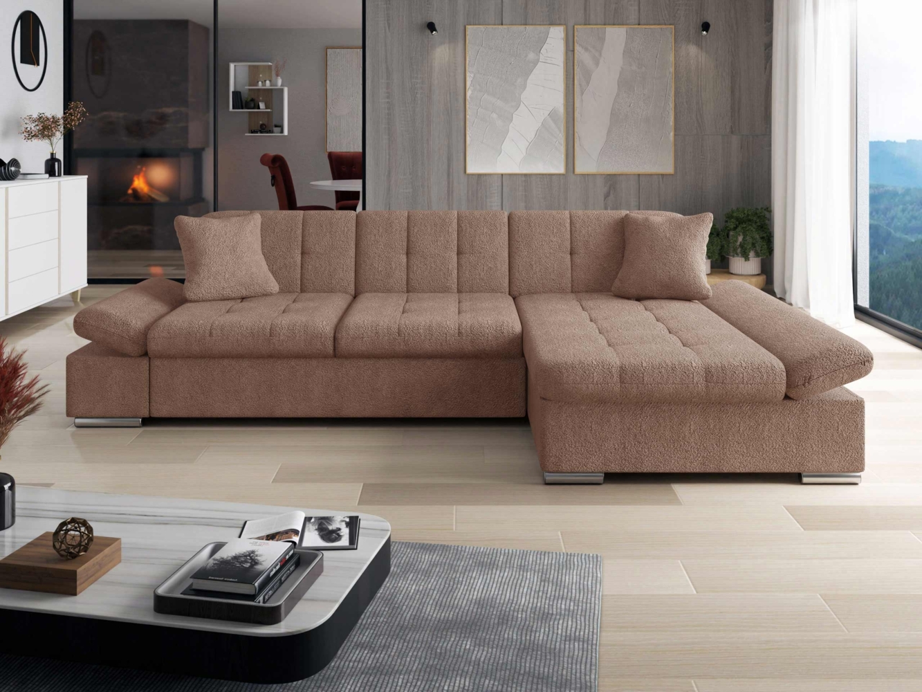 Ecksofa Montana (Farbe: Coral 45, Seite: Rechts) Bild 1