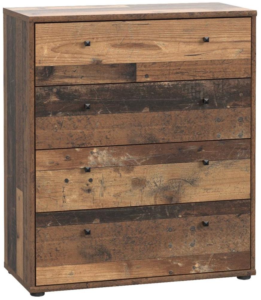 Kommode >Tembi< in Old Wood Vintage - 73,7x85,5x34,8cm (BxHxT) Bild 1